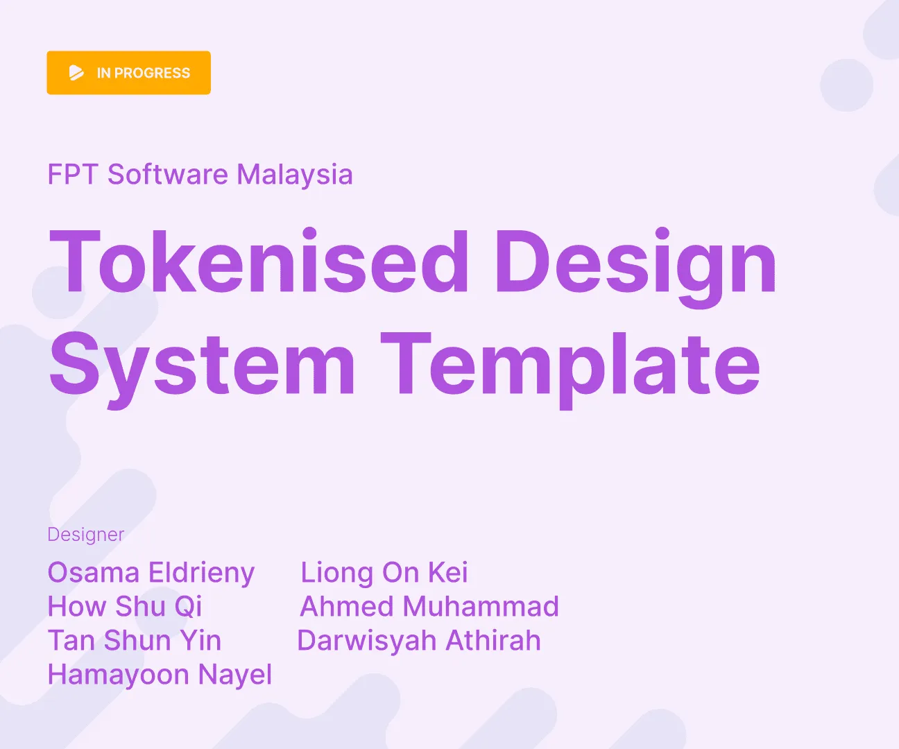 Tokenised Design System Template preview